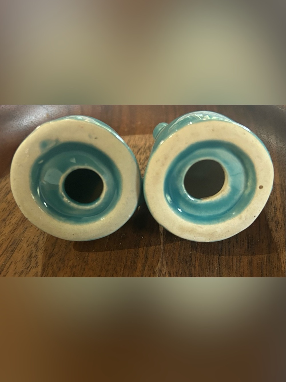 🐕3/20 Ceramic Turquoise Teapot Salt & Pepper Shaker Set - Picture 6 of 6